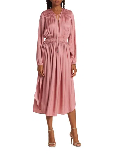 Elie Tahari Women's Whisper Shirred Dress In Pink
