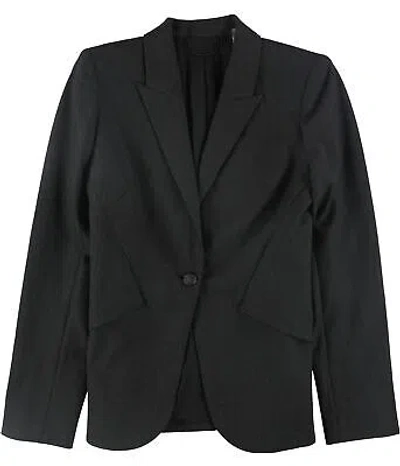 Pre-owned Elie Tahari Womens Allegra One Button Blazer Jacket, Black, 10