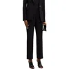 Elie Tahari Womens High-rise Polyester Straight Leg Pants In Black
