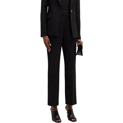 Elie Tahari Womens High-rise Polyester Straight Leg Pants In Black