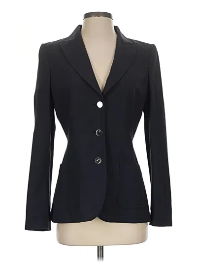 Pre-owned Elie Tahari Wool Blazer Jacket In Black