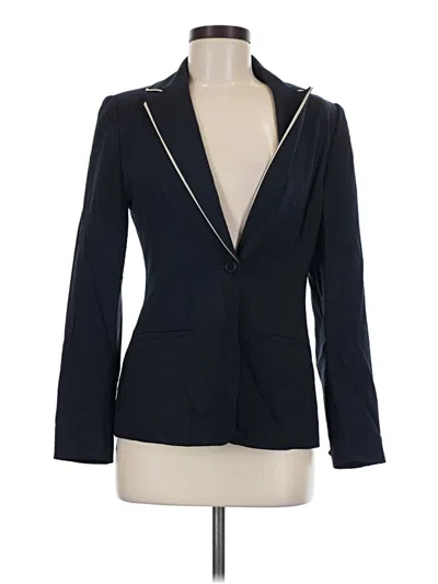 Pre-owned Elie Tahari Wool Blazer Jacket In Blue