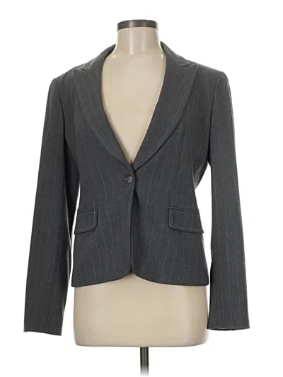 Pre-owned Elie Tahari Wool Blazer Jacket In Gray