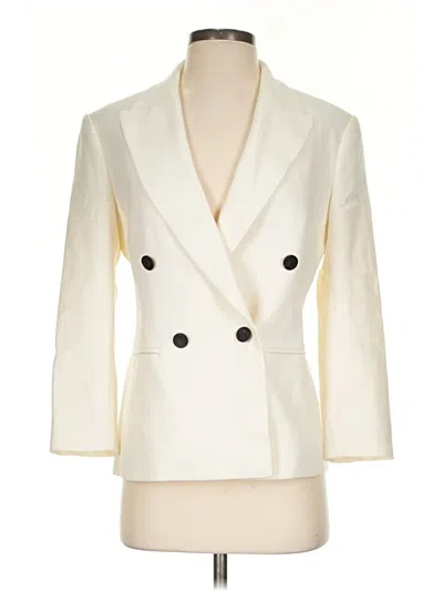 Pre-owned Elie Tahari Wool Blazer Jacket In Ivory