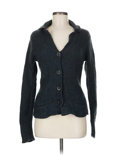 Pre-owned Elie Tahari Wool Cardigan Sweater In Black