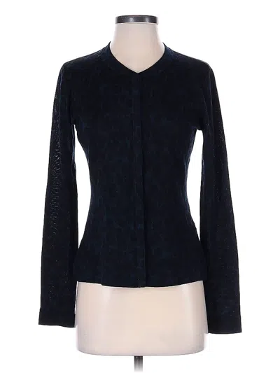 Pre-owned Elie Tahari Wool Cardigan Sweater In Blue