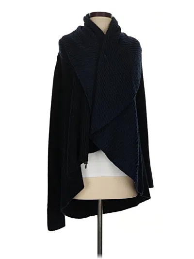 Pre-owned Elie Tahari Wool Cardigan Sweater In Blue