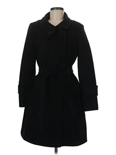 Pre-owned Elie Tahari Wool Coat In Black