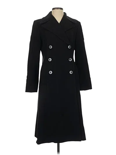 Pre-owned Elie Tahari Wool Coat In Black