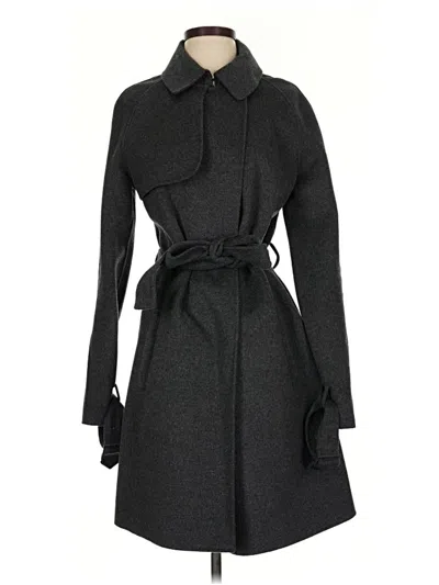 Pre-owned Elie Tahari Wool Coat In Gray