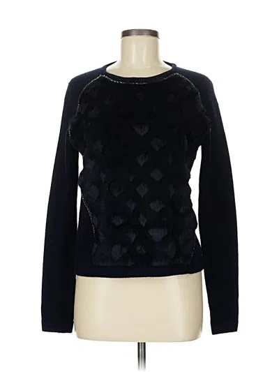 Pre-owned Elie Tahari Wool Pullover Sweater In Blue