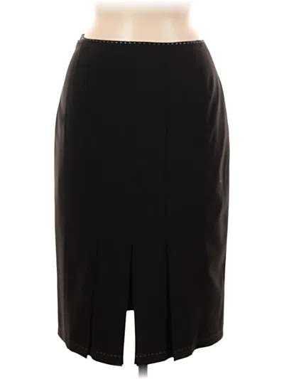 Pre-owned Elie Tahari Wool Skirt In Black