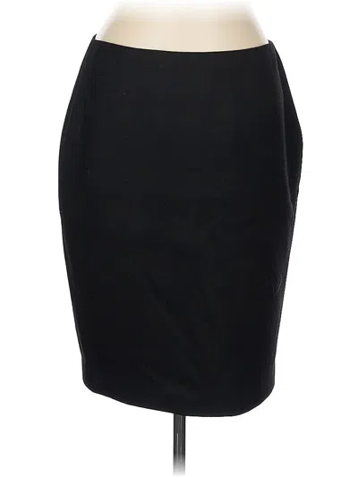 Pre-owned Elie Tahari Wool Skirt In Black