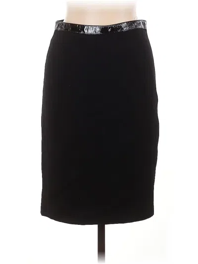 Pre-owned Elie Tahari Wool Skirt In Black