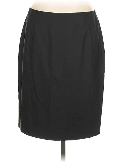Pre-owned Elie Tahari Wool Skirt In Black