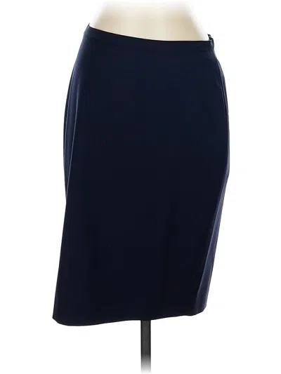 Pre-owned Elie Tahari Wool Skirt In Blue