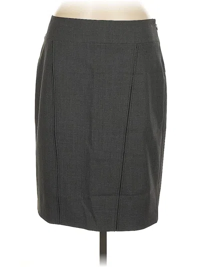 Pre-owned Elie Tahari Wool Skirt In Gray