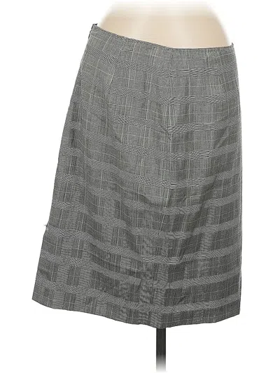 Pre-owned Elie Tahari Wool Skirt In Gray