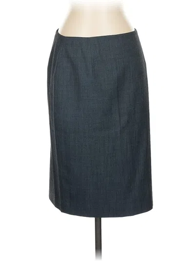 Pre-owned Elie Tahari Wool Skirt In Gray