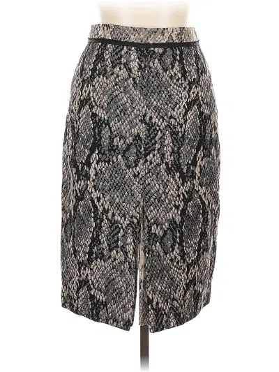 Pre-owned Elie Tahari Wool Skirt In Gray