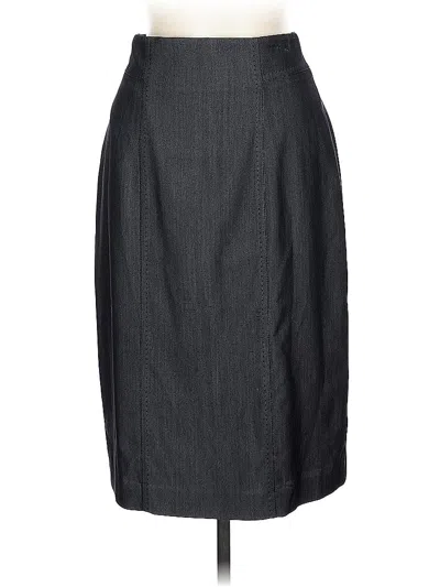 Pre-owned Elie Tahari Wool Skirt In Gray