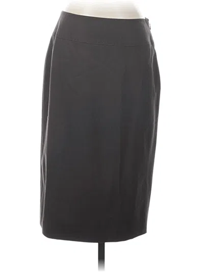 Pre-owned Elie Tahari Wool Skirt In Gray