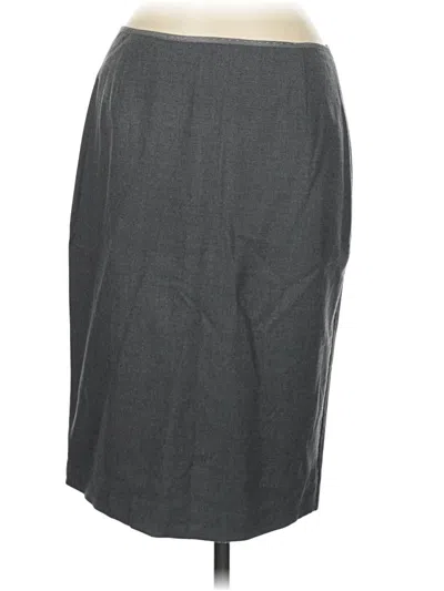 Pre-owned Elie Tahari Wool Skirt In Gray