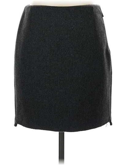 Pre-owned Elie Tahari Wool Skirt In Gray