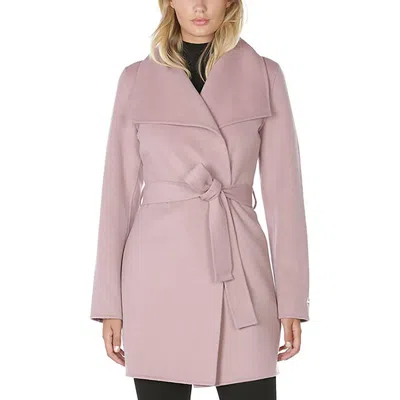 Elie Tahari Wool Wrap Belted Jacket Coat In Pink