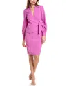 Elie Tahari Faux Wrap Dress In Purple