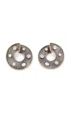 Elie Top Bandeau 18k Yellow Gold; Distressed Silver Opal Earrings In Multi
