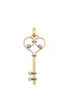 Elie Top Clé Twist 18k Yellow Gold; Sterling Silver Diamond Charm