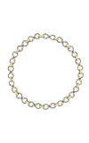 Elie Top Seventeen Loops Twist 18k Yellow Gold; Sterling Silver Diamond Necklace In Gold