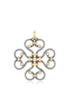 Elie Top Trefle Twist 18k Yellow Gold; Sterling Silver Diamond Charm In Gold