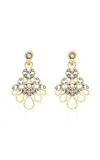 Elie Top Twist 18k Yellow Gold; Sterling Silver Diamond Earrings