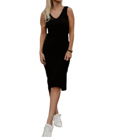 Elietian Reversible Midi Dress In Black