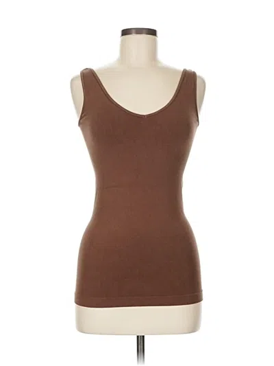 Pre-owned Elietian Tank Top Brown Strapless Neckline Tops
