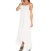 Elif Corbel Cross Back Maxi Dress In Ivory In Multi
