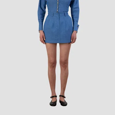 Elif Ella Mini Skirt In Blue
