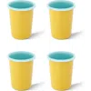 Elifle Small Two Tone Enamel Tumbler In Yellow