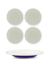 Elifle Two Tone Enamel Dinner Bowl In Gray