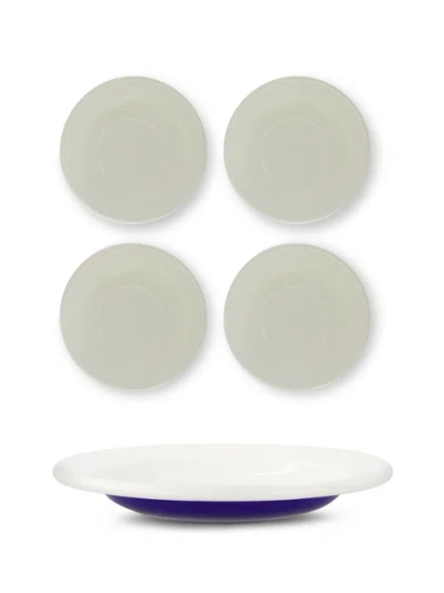 Elifle Two Tone Enamel Dinner Bowl In Gray