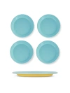 Elifle Two Tone Enamel Dinner Plate In Blue