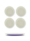 Elifle Two Tone Enamel Dinner Plate In Gray