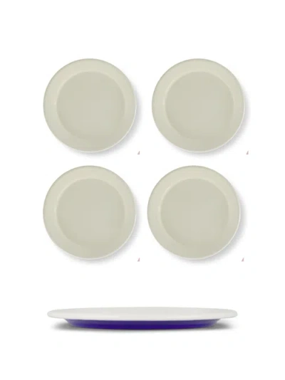 Elifle Two Tone Enamel Dinner Plate In Gray