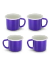 Elifle Two Tone Enamel Mug In Blue