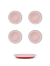 Elifle Two Tone Enamel Side Plate In Pink