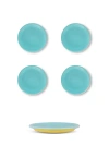 Elifle Two Tone Enamel Side Plate In Blue