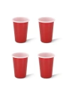 Elifle Two Tone Large Enamel Tumbler In Red