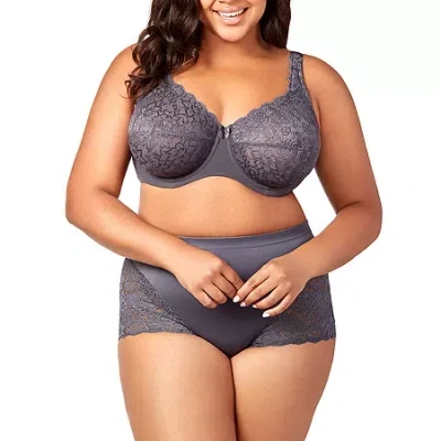 Elila Lacey Curves Underwire Bra 2311 In Gray